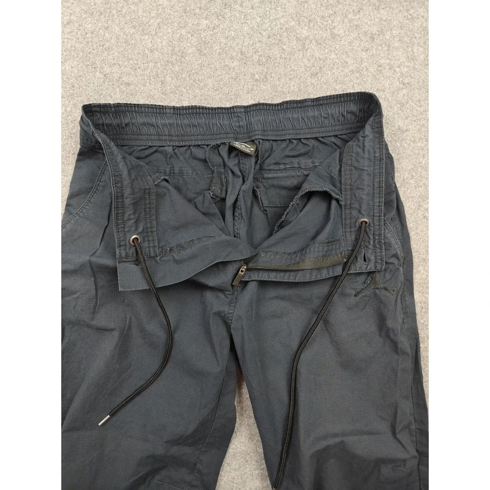 Jordan Pants Mens Medium Blue Woven Joggers Elastic Waist Zip Fly Pockets